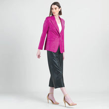 Load image into Gallery viewer, liquid leather blazer - Magenta
