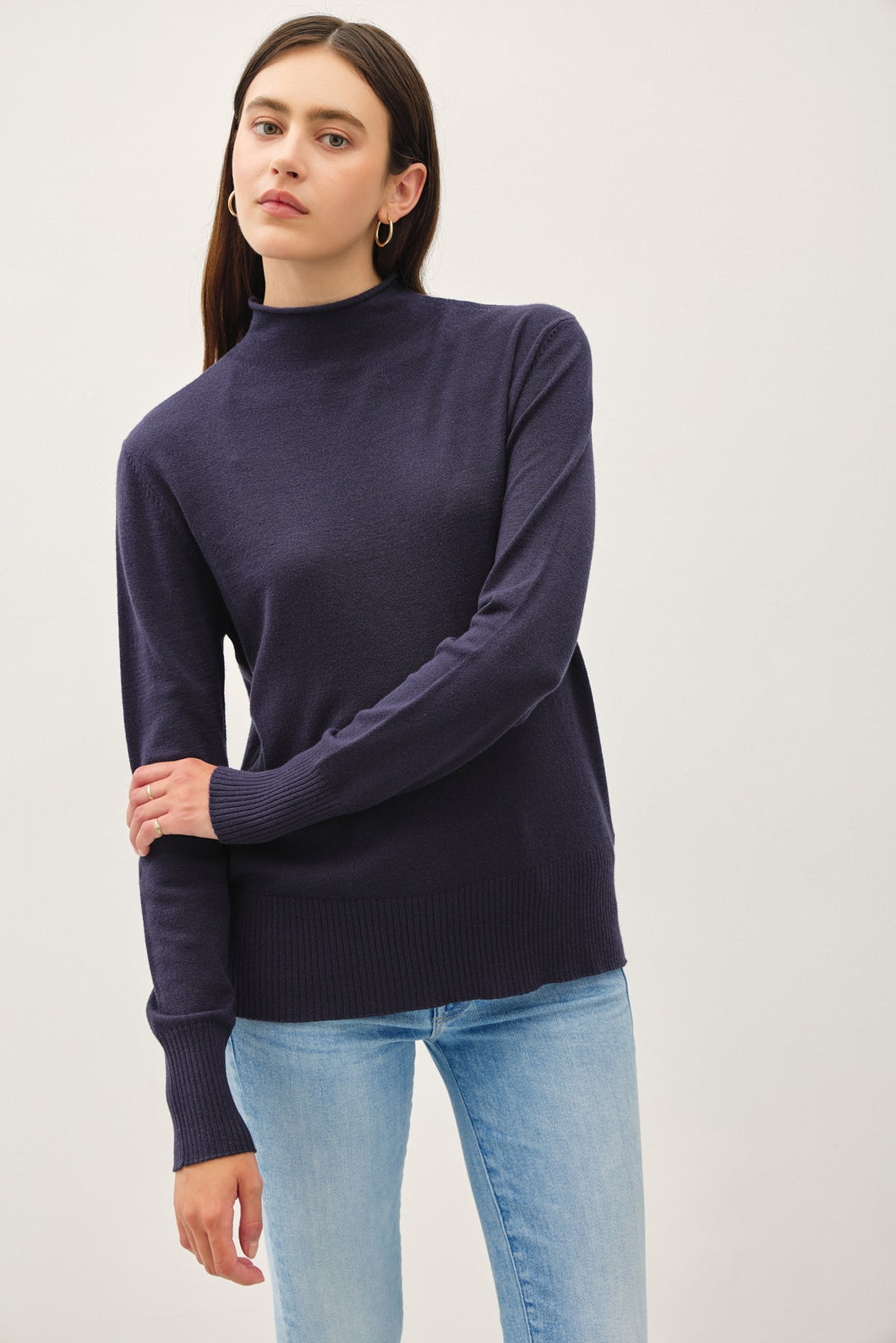 Turtleneck Sweater - Char blue