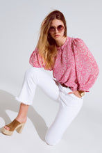 Load image into Gallery viewer, Floral chiffon Blouse - Pink
