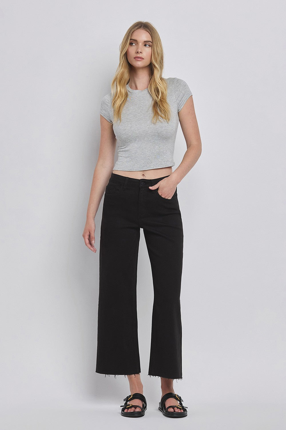 Cropped Wide Leg - Black