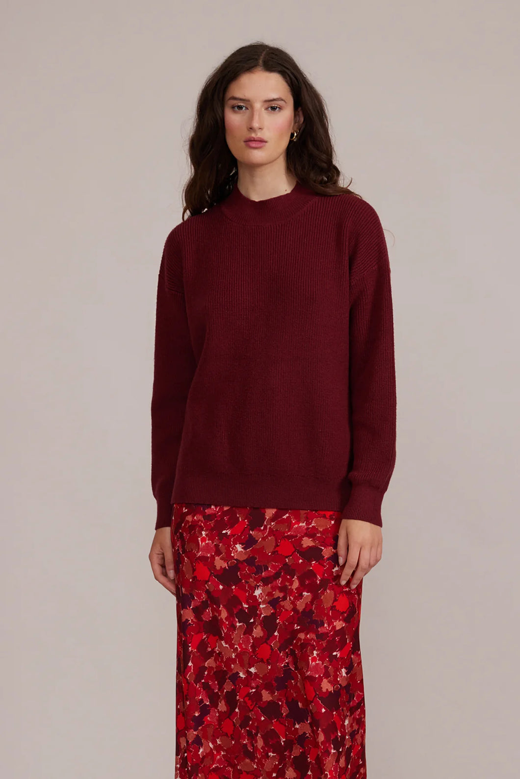 Relaxed Sweater - Maroon