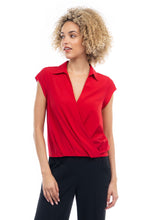 Load image into Gallery viewer, Surplice Cropped Top - Scarlet
