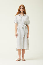 Load image into Gallery viewer, Striped Button Dress - Mist
