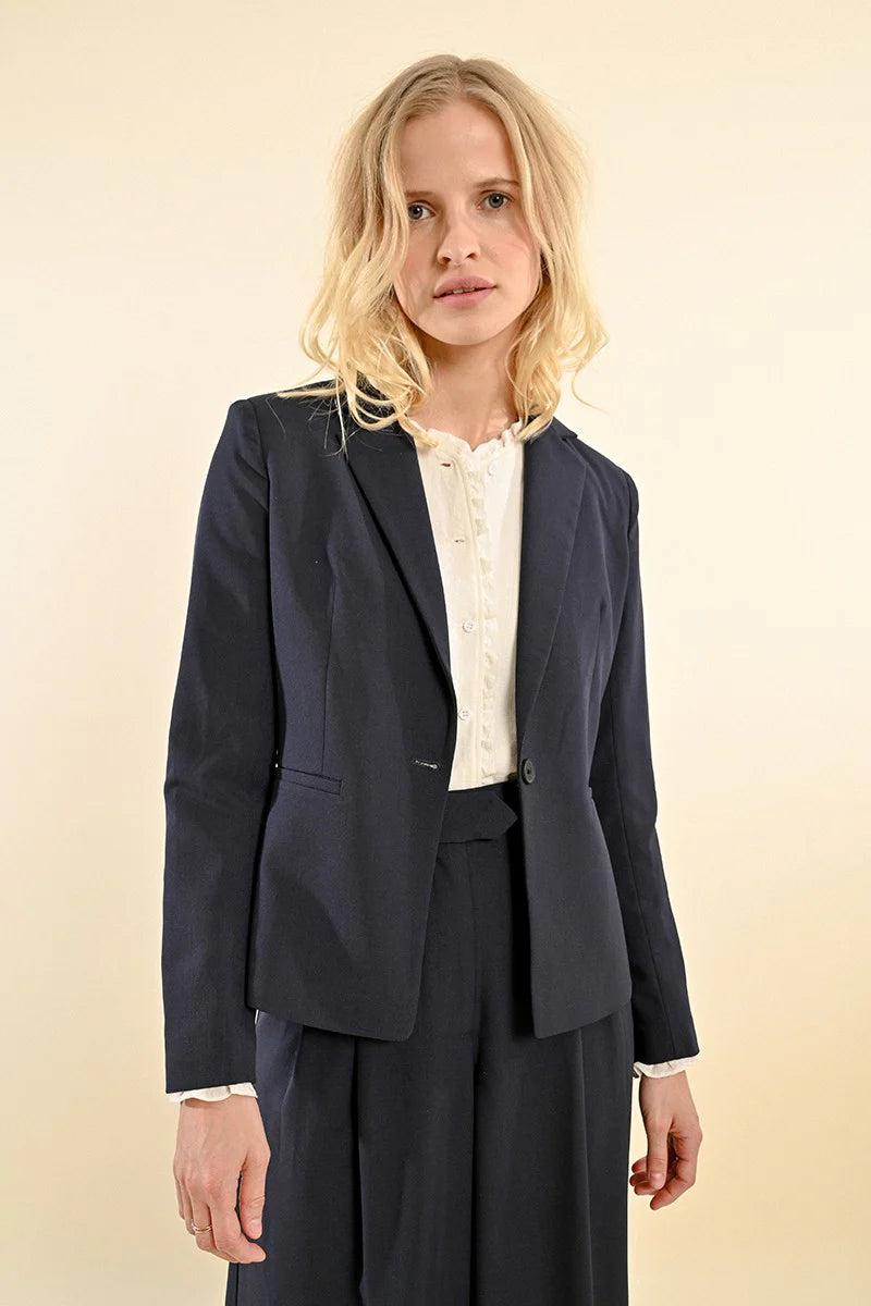 Fitted Blazer - Navy