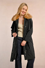 Load image into Gallery viewer, Faux Fur Parka - Black
